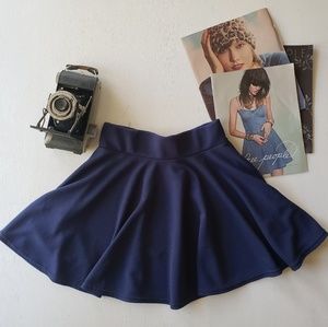 Navy high waist mini skirt